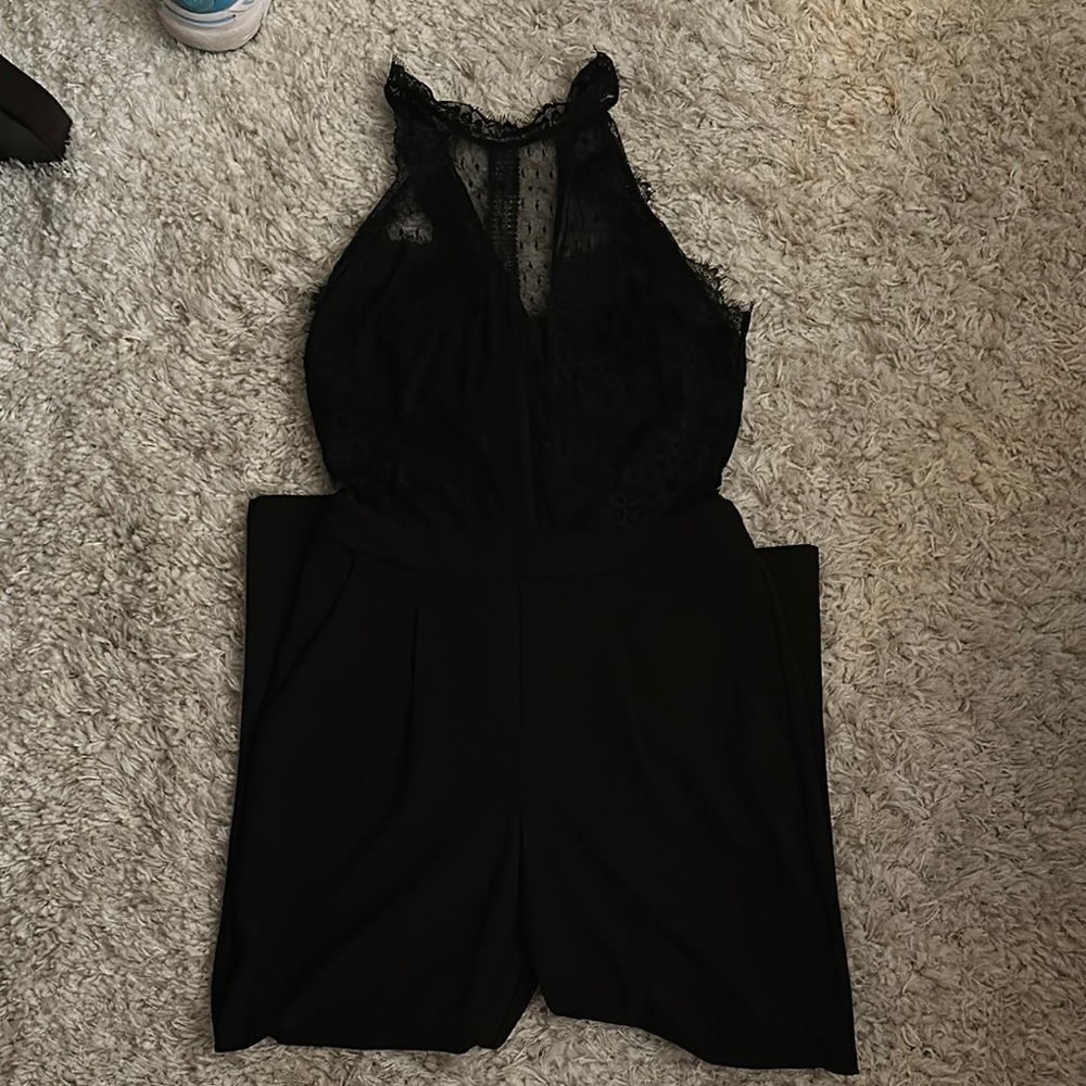 Express Black Lace Jumpsuit